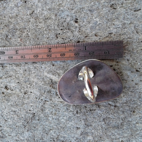 Sterling Silver Vintage  'HUGE STONE' TURQUOISE RING - Picture 8 of 16